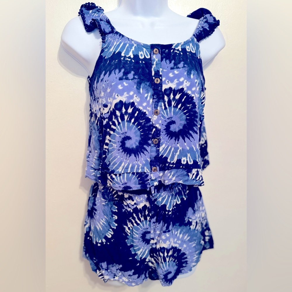 Tie-Dye Tank Top and Shorts Set